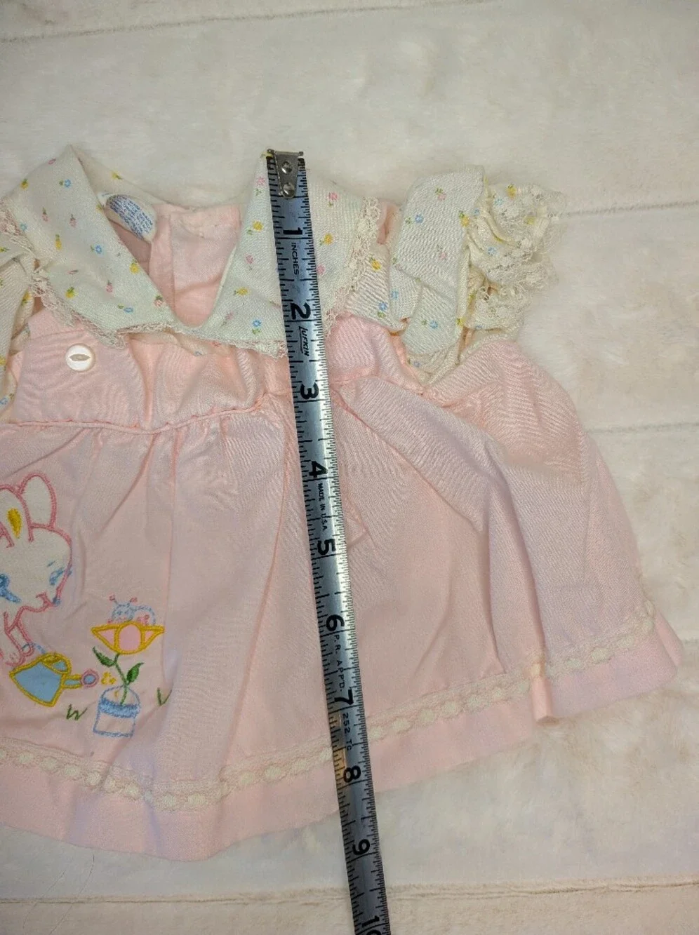Cradle Togs Vtg 1980s 3 Piece Bunny Embroidered Infant Set